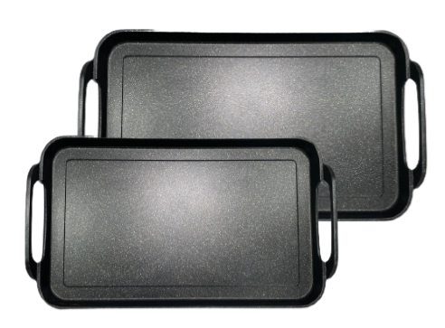 Neware 11 MARBLE Nonstick Square Griddle - 2 Pack for all types of stoves  /Paquete de 2 COMALES cuadrados de MARMOL para TODO tipo de estufas