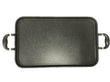 Cargar imagen en el visor de la galería, 2 pack MARBLE GRIDDLE Combo 1 AND 2 Burner rectangle & Square / Combo de 2 Neware Comales de MARMOL de 1 y 2 parrillas de 19"x11.5" Y 11" Antiadherente