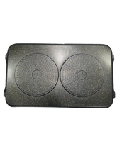 Load image into Gallery viewer, 2 Pack SMOOTH Marble Double Griddles for ALL types of STOVES with Silicone Handles / 2 Comales LISOS para DOBLE parrilla GRUESOS de mármol, Apto para TODO tipo de ESTUFAS!!