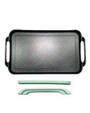 Load image into Gallery viewer, SMOOTH Griddle double burner FOR ALL TYPES OF STOVES / Comal LISO doble GRUESO de mármol con aluminio fundido Apto para TODO TIPO DE ESTUFAS