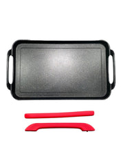 Load image into Gallery viewer, SMOOTH Griddle double burner FOR ALL TYPES OF STOVES / Comal LISO doble GRUESO de mármol con aluminio fundido Apto para TODO TIPO DE ESTUFAS