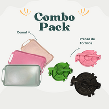 Load image into Gallery viewer, COMBO ESTRELLA: Comal NEWARE Liso Inducción + Prensa GRANDE de 11" para Tortillas (¡Agarraderas GRATIS!)