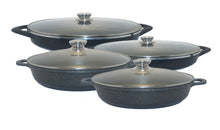 Cargar imagen en el visor de la galería, Neware Marble Heavy Gauge Low Pot availbale in 2 sizes/ Neware arrocera de calibre pesado de mármol disponible en 2 tamaños