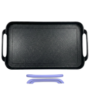 Load image into Gallery viewer, SMOOTH Griddle double burner FOR ALL TYPES OF STOVES / Comal LISO doble GRUESO de mármol con aluminio fundido Apto para TODO TIPO DE ESTUFAS