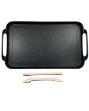 Load image into Gallery viewer, SMOOTH Griddle double burner FOR ALL TYPES OF STOVES / Comal LISO doble GRUESO de mármol con aluminio fundido Apto para TODO TIPO DE ESTUFAS