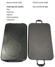 Load image into Gallery viewer, 1- SMOOTH Griddle double burner FOR ALL TYPES OF STOVES /1-Comal LISO doble GRUESO de mármol con aluminio fundido Apto para TODO TIPO DE ESTUFAS