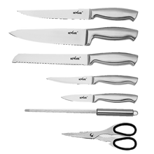 Cargar imagen en el visor de la galería, 8 Piece Professional STAINLESS STEEL Knife Set/juego de 8 piezas profesionales de ACERO INOXIDABLE