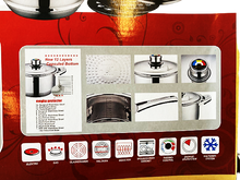 Cargar imagen en el visor de la galería, 16 Piece Stainless Steel Pots and Pans Set/Batería de 16 piezas de acero inoxidable