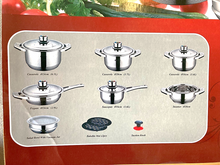Cargar imagen en el visor de la galería, 16 Piece Stainless Steel Pots and Pans Set/Batería de 16 piezas de acero inoxidable