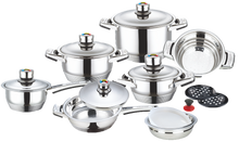 Cargar imagen en el visor de la galería, 16 Piece Stainless Steel Pots and Pans Set/Batería de 16 piezas de acero inoxidable