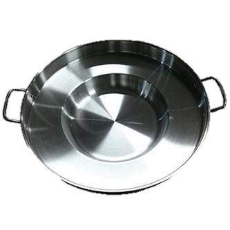Stainless Steel 23 in. Round Comal Wok Griddle Multi Cooker