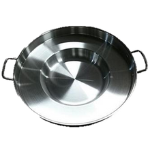 Load image into Gallery viewer, Stainless Steel 23 in. Round Comal Wok Griddle Multi Cooker Concave Fry pan/Comal para DISCADAS cóncava redonda de acero inoxidable de 23 pulgadas