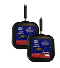Load image into Gallery viewer, Neware 11" X 11" Nonstick Square Griddle - 2 Pack NOT for ELECTRIC stoves /Paquete de 2 COMALES cuadrados antiadherentes SENCILLOS NO apto estufas ELECTRICAS
