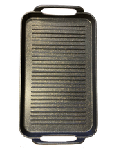 Load image into Gallery viewer, 2 pack- RIBBED and SMOOTH double MARBLE griddle with FREE colored handles/2 COMALES Combo ACANALADO y LISO grueso de MARMOL de DOBLE parrilla para estufa de GAS con agarraderas de color GRATIS