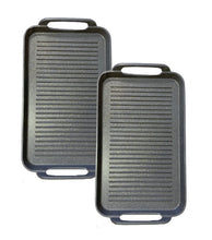 Load image into Gallery viewer, 2 pack-RIBBED double MARBLE griddles For ALL types of stoves /2 COMALES acanalado de MARMOL de DOBLE parrilla para TODO tipo de ESTUFAS