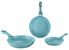 Cargar imagen en el visor de la galería, 3 Frying Pan COMBO with marble coating- Juego de 3 Sartenes de Aluminio Fundido con cobertura de Marmol