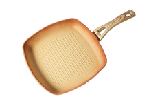 Cargar imagen en el visor de la galería, NEWARE Terracotta SQUARE grill pan 11" (28cm)/ SARTEN cuadrado para DORAR carne  11" (28cm)