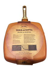 Cargar imagen en el visor de la galería, NEWARE Terracotta SQUARE grill pan 11" (28cm)/ SARTEN cuadrado para DORAR carne  11" (28cm)