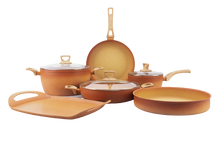 Cargar imagen en el visor de la galería, NEWARE Terracotta 9 Piece Cooking Set with GRIDDLE / Batería de 9 piezas de Terracotta con COMAL