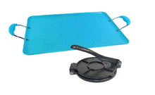 Load image into Gallery viewer, SMALL tortilla PRESS and ONE griddle for ALL types of STOVES/ prensa CHICA y COMALE para DOBLE parrilla apto para TODO tipo de ESTUFAS- eléctricas