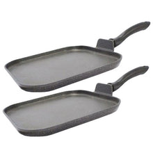 Cargar imagen en el visor de la galería, Neware 11" MARBLE Nonstick Square Griddle - 2 Pack for all types of stoves /Paquete de 2 COMALES cuadrados de MARMOL para TODO tipo de estufas