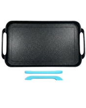 Load image into Gallery viewer, SMOOTH Griddle double burner FOR ALL TYPES OF STOVES / Comal LISO doble GRUESO de mármol con aluminio fundido Apto para TODO TIPO DE ESTUFAS
