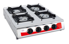 Load image into Gallery viewer, Stainless Steel 4 burner STOVE with base / ESTUFA de 4 quemadores con base

