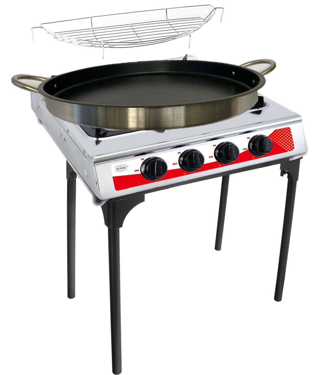 Combo Stainless Steel 4 burner STOVE & LARGE 24