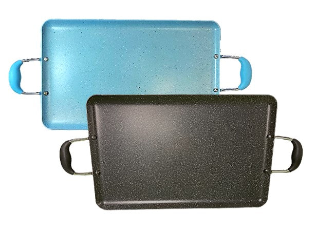 2-PACK Large Heavy Gauge Marble Griddle/ PAQUETE de 2 Comales Grandes de Mármol Grueso