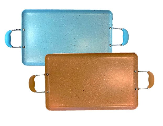 2-PACK Large Heavy Gauge Marble Griddle/ PAQUETE de 2 Comales Grandes de Mármol Grueso