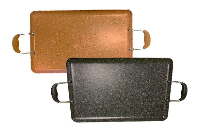 2-PACK Large Heavy Gauge Marble Griddle/ PAQUETE de 2 Comales Grandes de Mármol Grueso