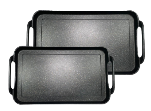 2-pack SMOOTH Marble Double Griddles for ALL types of STOVES /2- Comales LISOS para DOBLE parrilla GRUESOS de mármol, Apto para TODO tipo de ESTUFAS!!