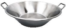 Load image into Gallery viewer, SMALL WIDE Stainless Steel Deep Fryer Pot WOK 22&quot;/ CAZO CHICO ANCHO de Acero Inoxidable 22&quot;
