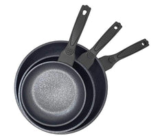 Cargar imagen en el visor de la galería, NEWARE Marble 3 PIECE frying PAN set 8&quot;, 9&quot; and 12&quot; Non-Stick, PFOA-Free JUEGO de SARTENES de 3 PIEZAS de MARMOL
