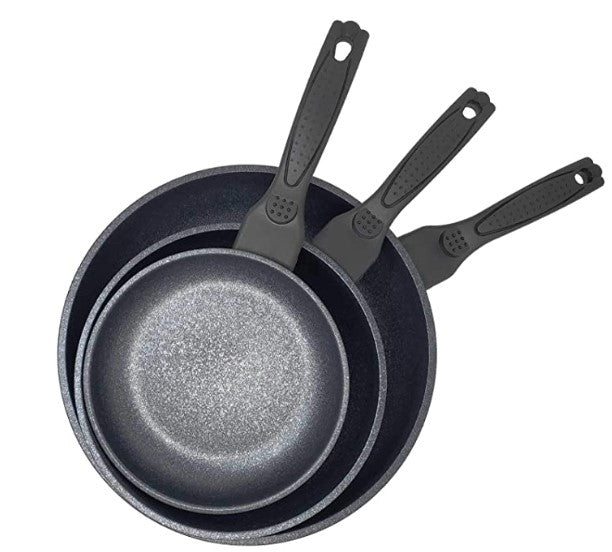 NEWARE Marble 3 PIECE frying PAN set 8