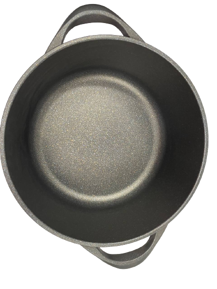 Cast Aluminum Pots with Marble Coating and Lid