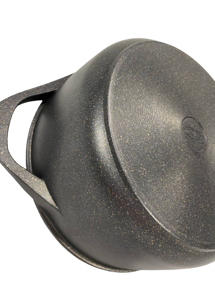 Cast Aluminum Pots with Marble Coating and Lid
