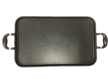 Load image into Gallery viewer, Neware 11&quot; Comal Combo- Cast THICK Aluminum Marble Double Griddle 19&quot;x11.5&quot; AND 11&quot; Nonstick MARBLE Square Comal Griddle /  Neware 11&quot; Comal Combo- Cast GRUESO Aluminio Mármol Doble Plancha 19&quot;x11.5&quot; Y 11&quot; MÁRMOL Antiadherente Cuadrado Comal Plancha
