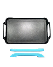 Load image into Gallery viewer, SMOOTH Griddle double burner FOR ALL TYPES OF STOVES / Comal LISO doble GRUESO de mármol con aluminio fundido Apto para TODO TIPO DE ESTUFAS
