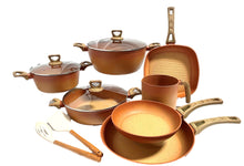 Load image into Gallery viewer, NEWARE Terracotta BIGGER size 12 Piece Cooking Set with Milk Cup/ Batería mas GRANDE de 12 piezas de Terracotta con POCILLO
