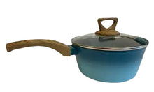 Load image into Gallery viewer, NEWARE bigger TURQUOISE Terracotta 10 Piece Cooking Set with GRIDDLE / Batería mas GRANDE de 10 piezas de TURQUESA Terracotta con COMAL
