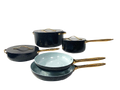 ROYAL black 8 piece cookware set/ Bateria de 8 piezas NEGRO royal