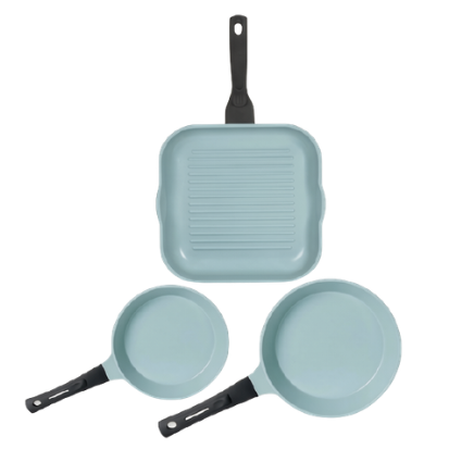 JADECOOK 3-Piece Non-Stick Pan Set