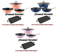 Cargar imagen en el visor de la galería, Combo OCTAGON 4 piece Cookware set with griddle for GAS stove/ Combo de Octagon de 4 piezas con comal GRATIS para estufa de GAS!
