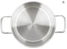 Load image into Gallery viewer, LARGE 60 Qt Stainless Steel stock pot with steaming rack/ Olla TAMALERAS de acero de 60 cuartos con vaporeras
