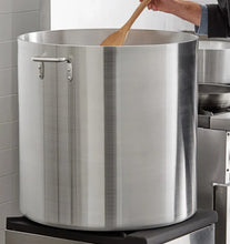 Load image into Gallery viewer, LARGE 80 Qt Stainless Steel stock pot with steaming rack/ Olla TAMALERAS de acero de 80 cuartos con vaporeras
