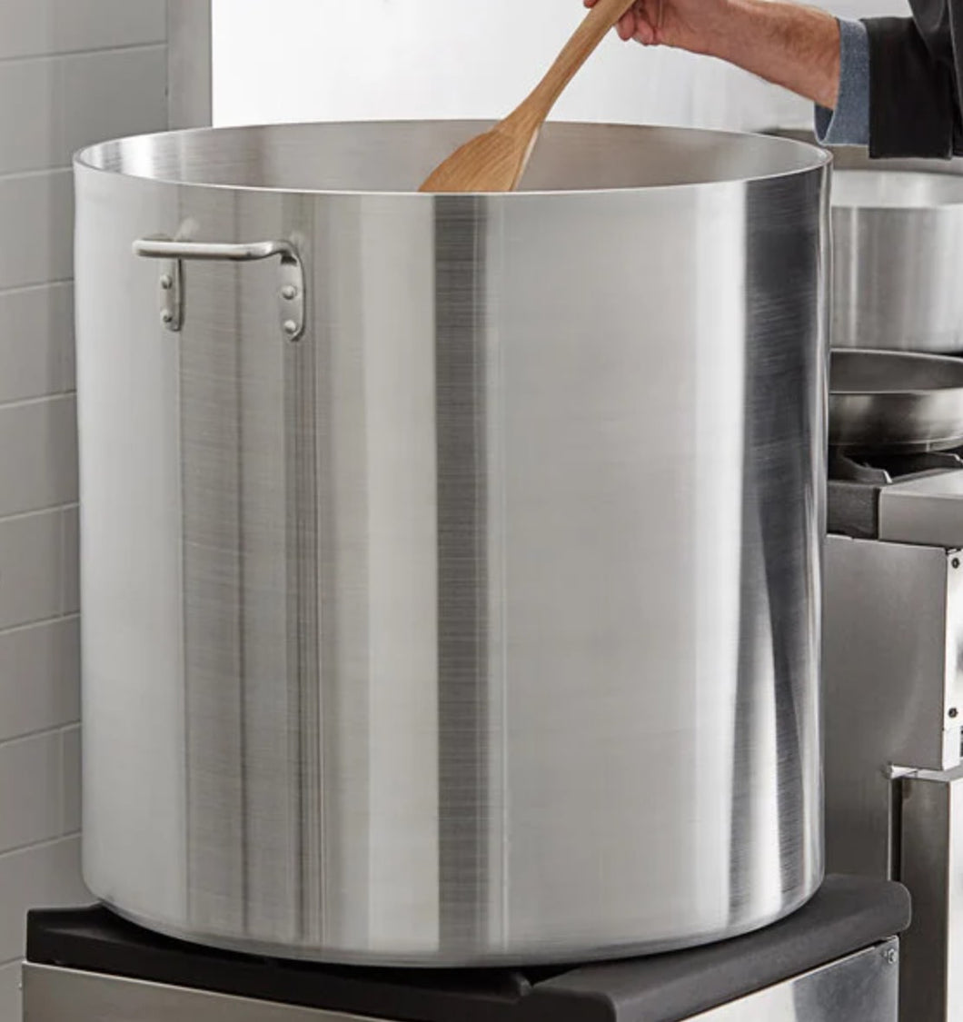 LARGE 80 Qt Stainless Steel stock pot with steaming rack/ Olla TAMALERAS de acero de 80 cuartos con vaporeras