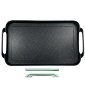 Load image into Gallery viewer, SMOOTH Griddle double burner FOR ALL TYPES OF STOVES / Comal LISO doble GRUESO de mármol con aluminio fundido Apto para TODO TIPO DE ESTUFAS
