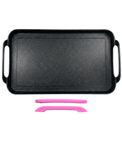 Load image into Gallery viewer, SMOOTH Griddle double burner FOR ALL TYPES OF STOVES / Comal LISO doble GRUESO de mármol con aluminio fundido Apto para TODO TIPO DE ESTUFAS
