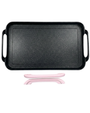 Load image into Gallery viewer, SMOOTH Griddle double burner FOR ALL TYPES OF STOVES / Comal LISO doble GRUESO de mármol con aluminio fundido Apto para TODO TIPO DE ESTUFAS
